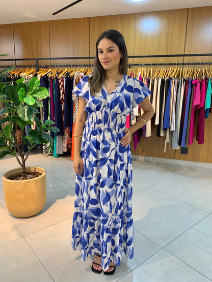 Vestido Longo Acinturado 90982