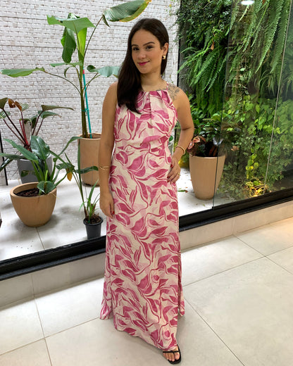 Vestido Longo Folhagem 47976