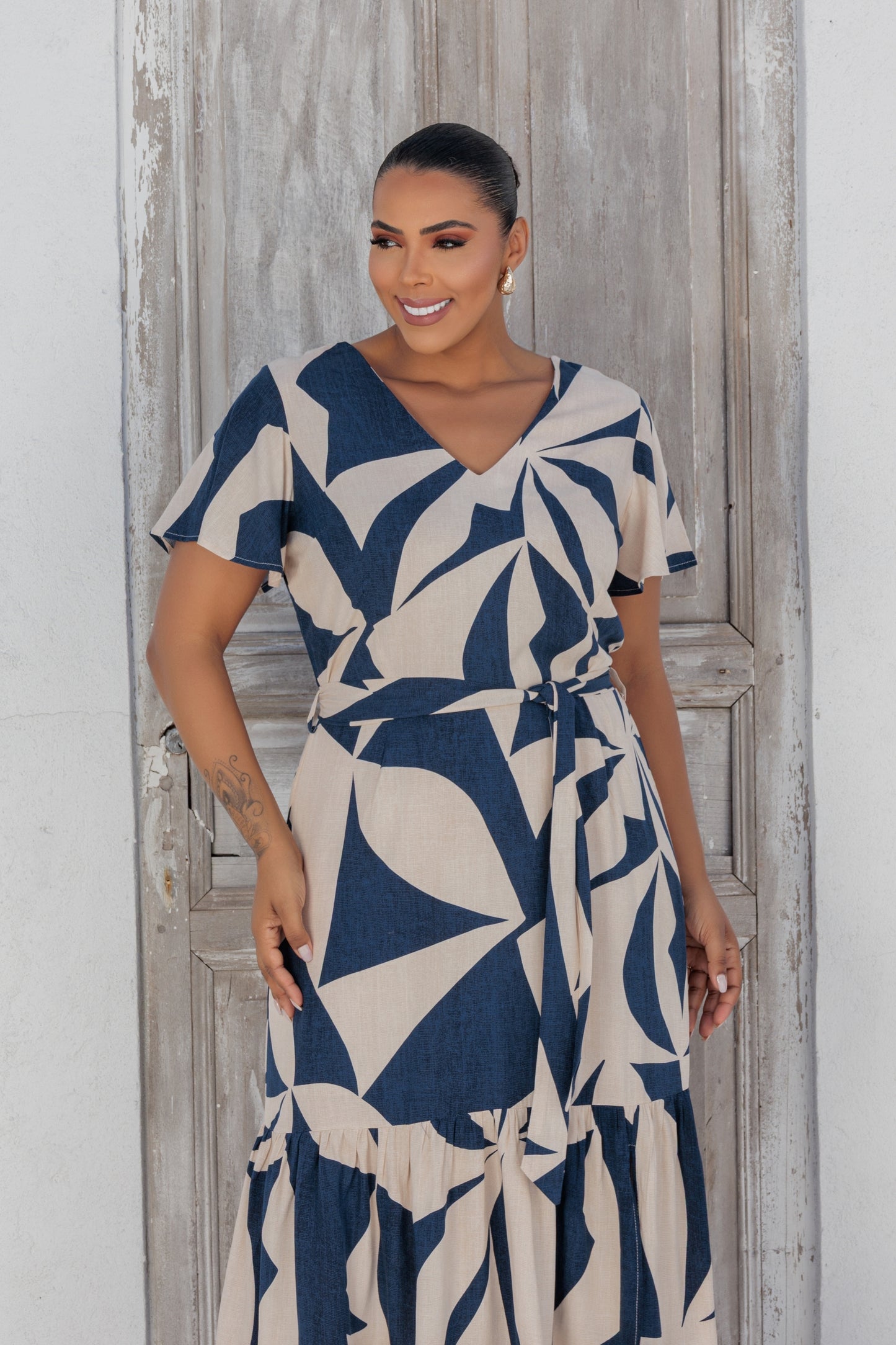 Vestido Plus Estampado 91461