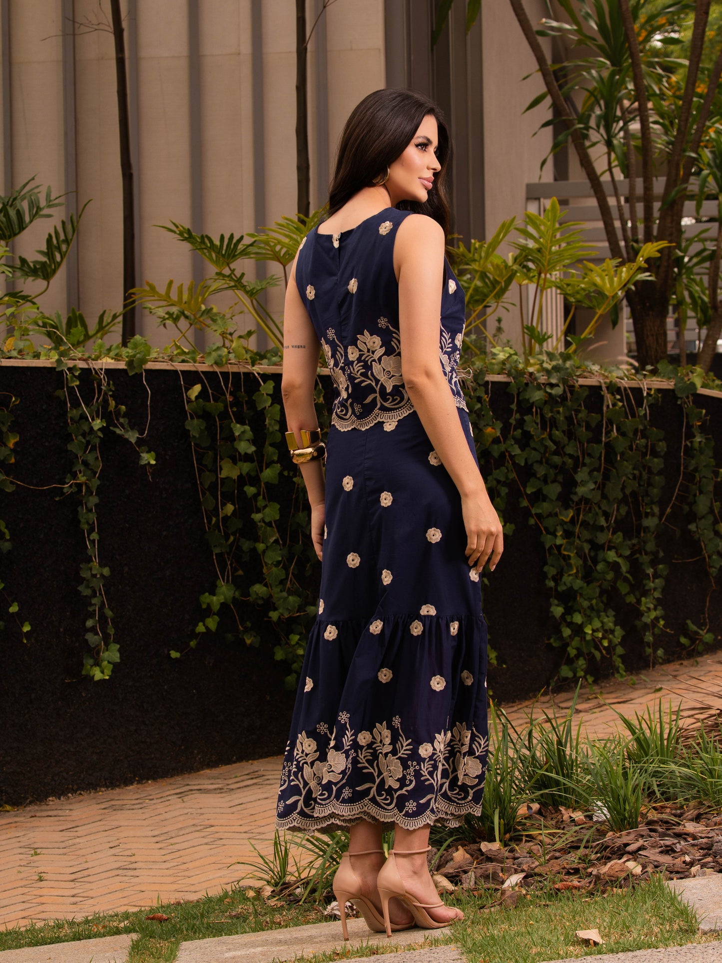 Conjunto Cropped e Saia Longa 91960