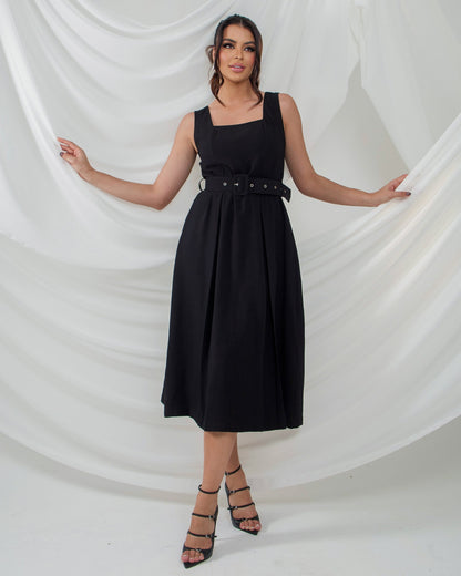 Vestido Midi Cinto 09094