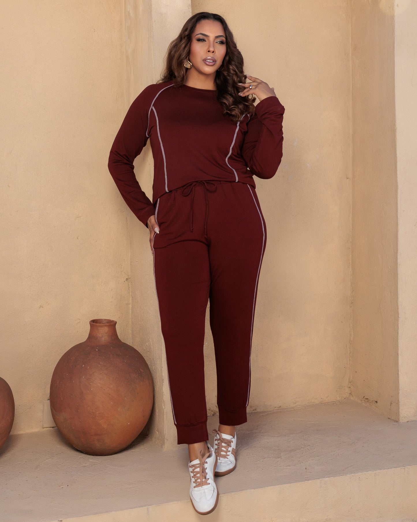 Conjunto Plus de Malha Blusa e Calça 60151
