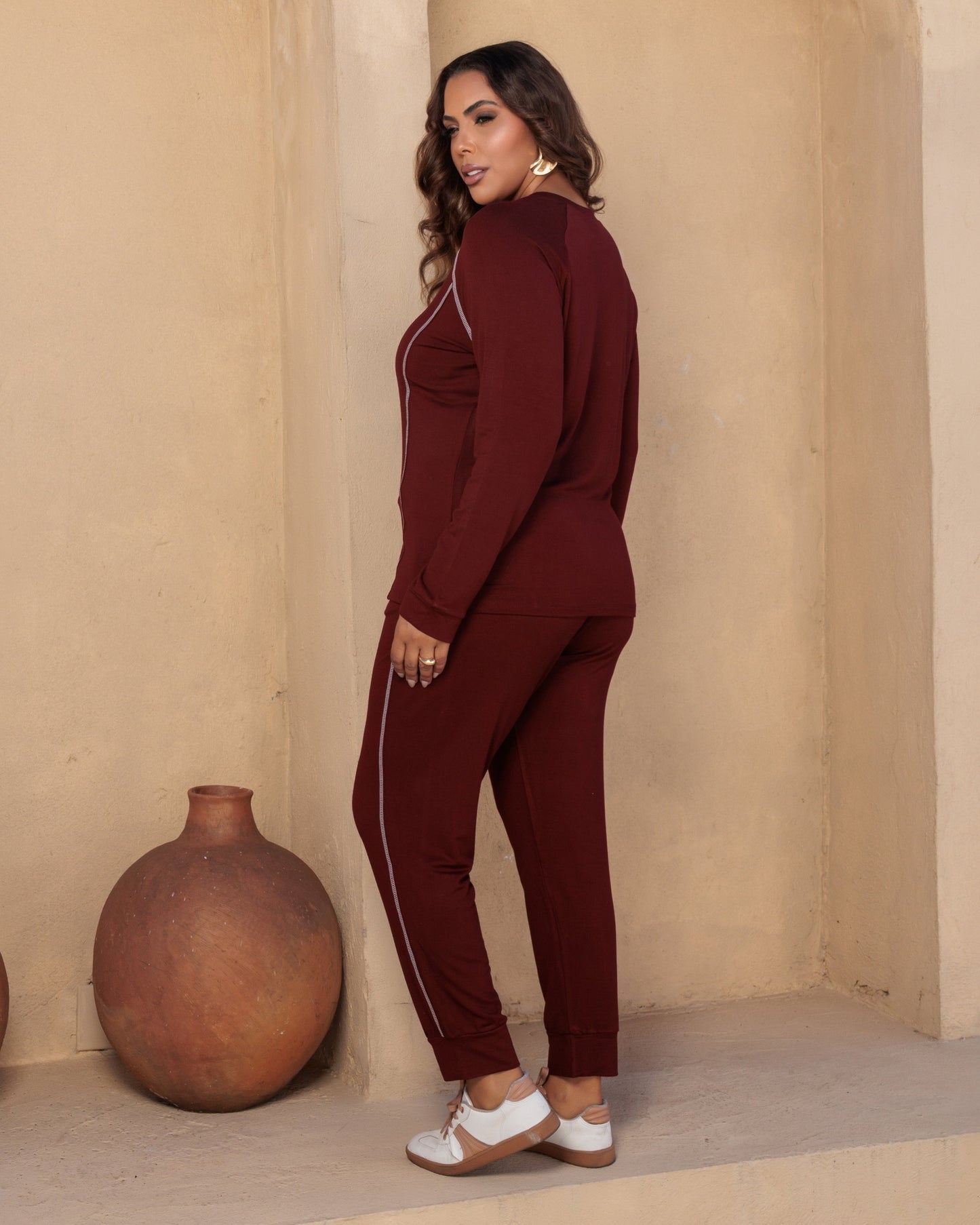 Conjunto Plus de Malha Blusa e Calça 60151