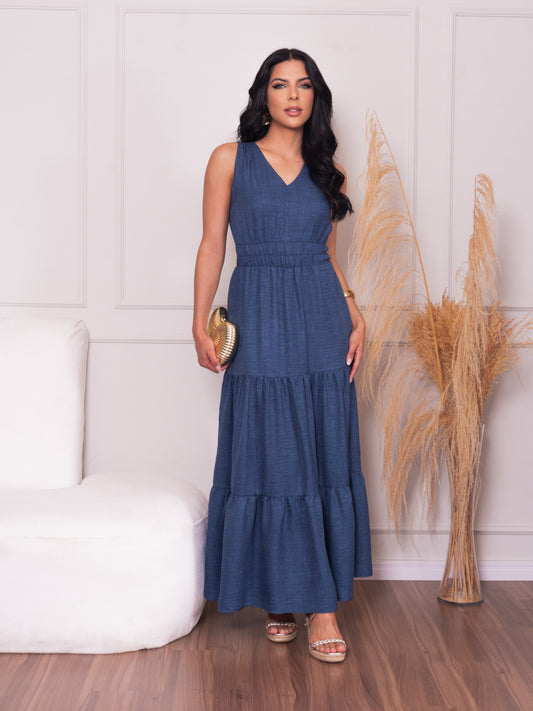 Vestido Longo Liso Três Marias 70370