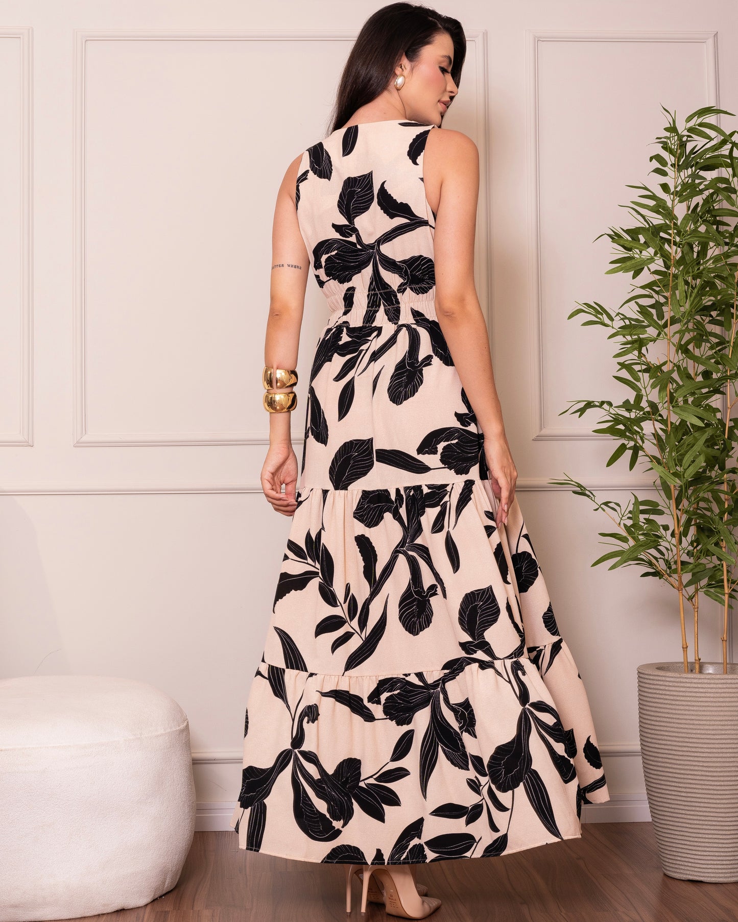 Vestido Longo Estampado Três Marias 70372