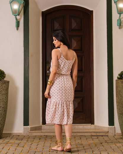 Vestido Midi Gola Franzida 60641