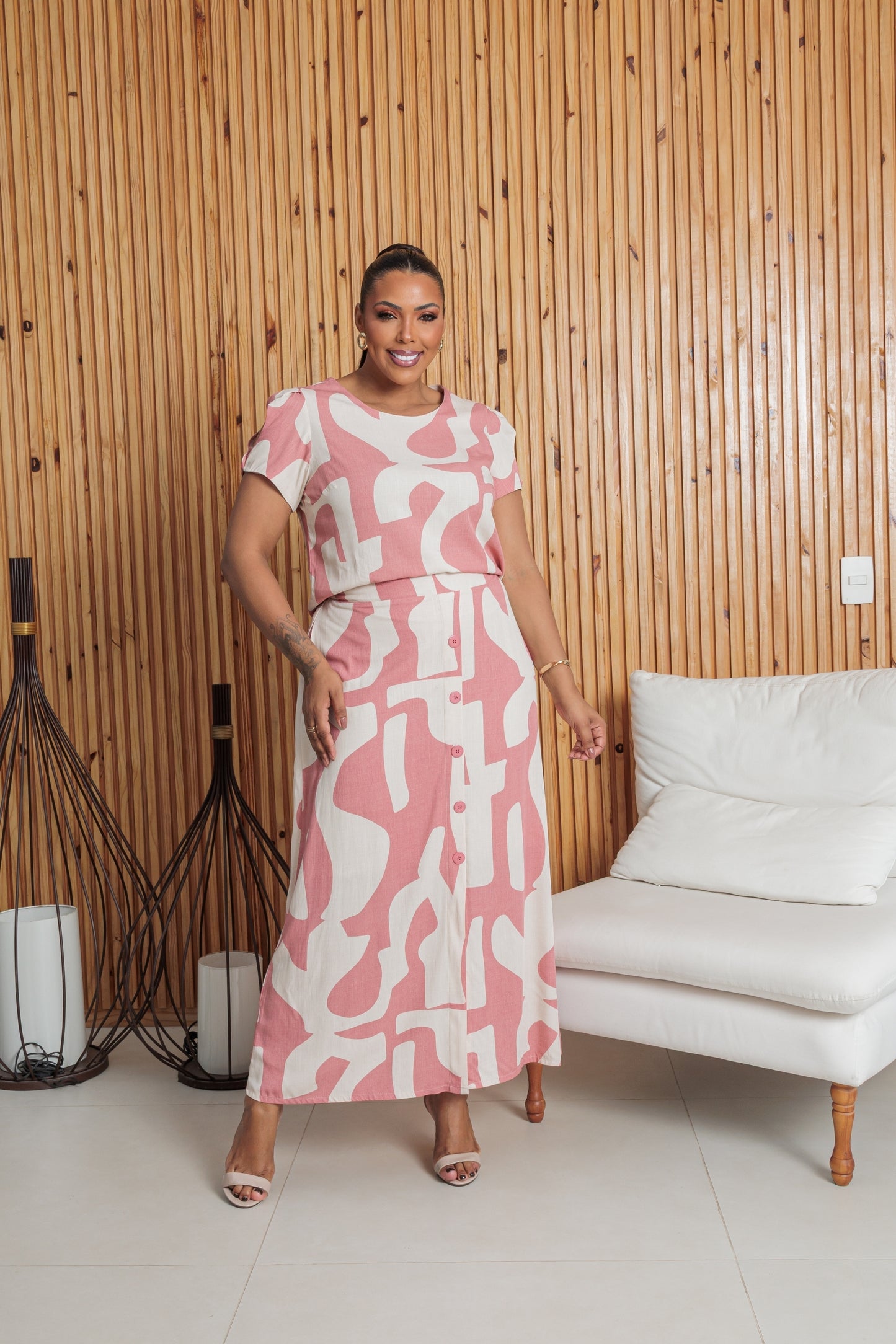 Conjunto Plus de Saia e Cropped 91601