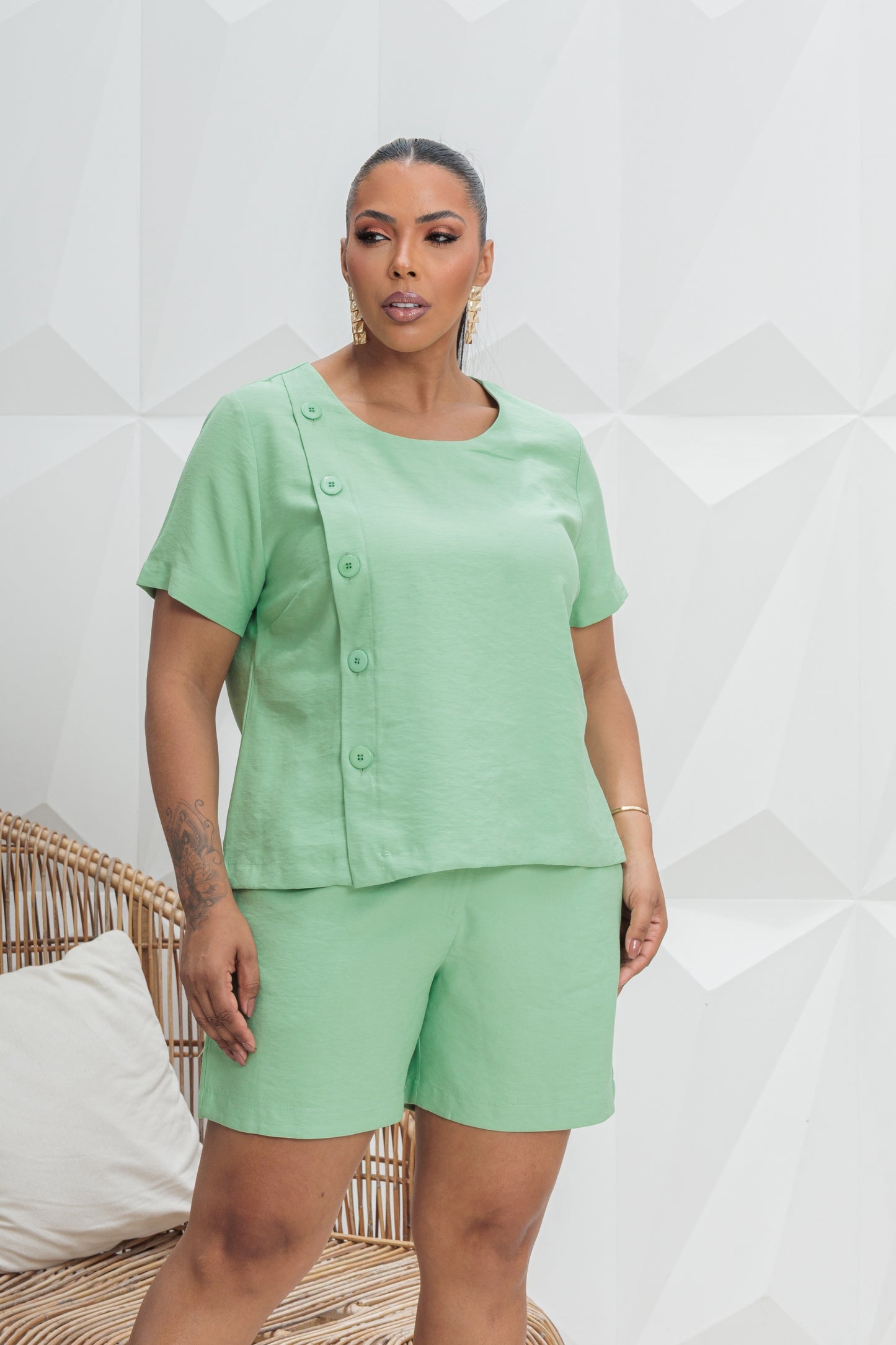 Conjunto Plus Blusa e Shorts 92001