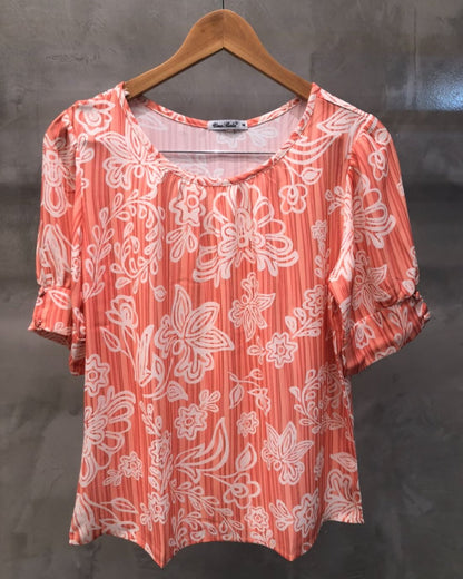 Blusa Manga Bufante Estampada 60052