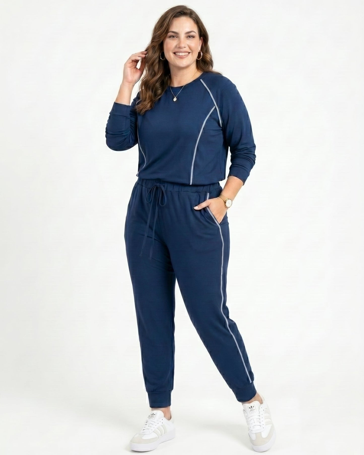 Conjunto Plus de Malha Blusa e Calça 60151