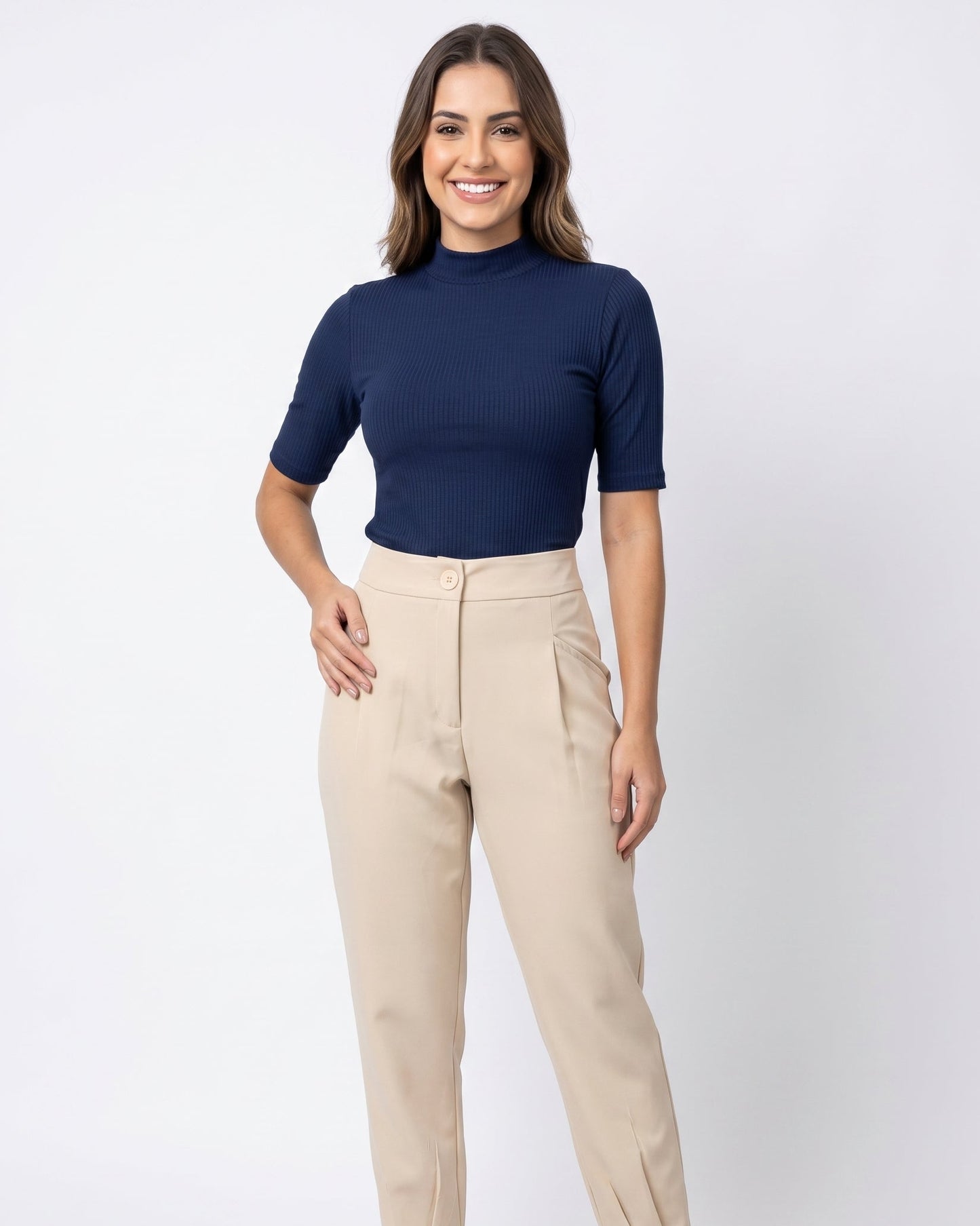 Blusa De Malha Gola Alta 92410