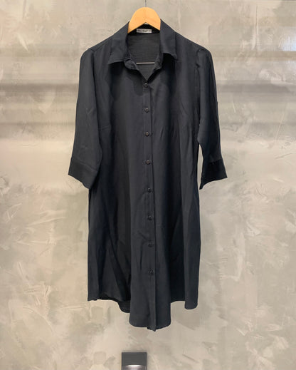 Vestido Chemise Liso De Viscose 09051