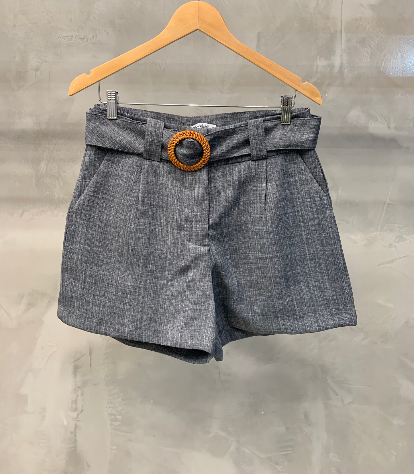 Shorts PolyLinho Cinto 02920