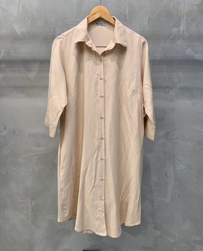 Vestido Chemise Liso De Viscose 09051