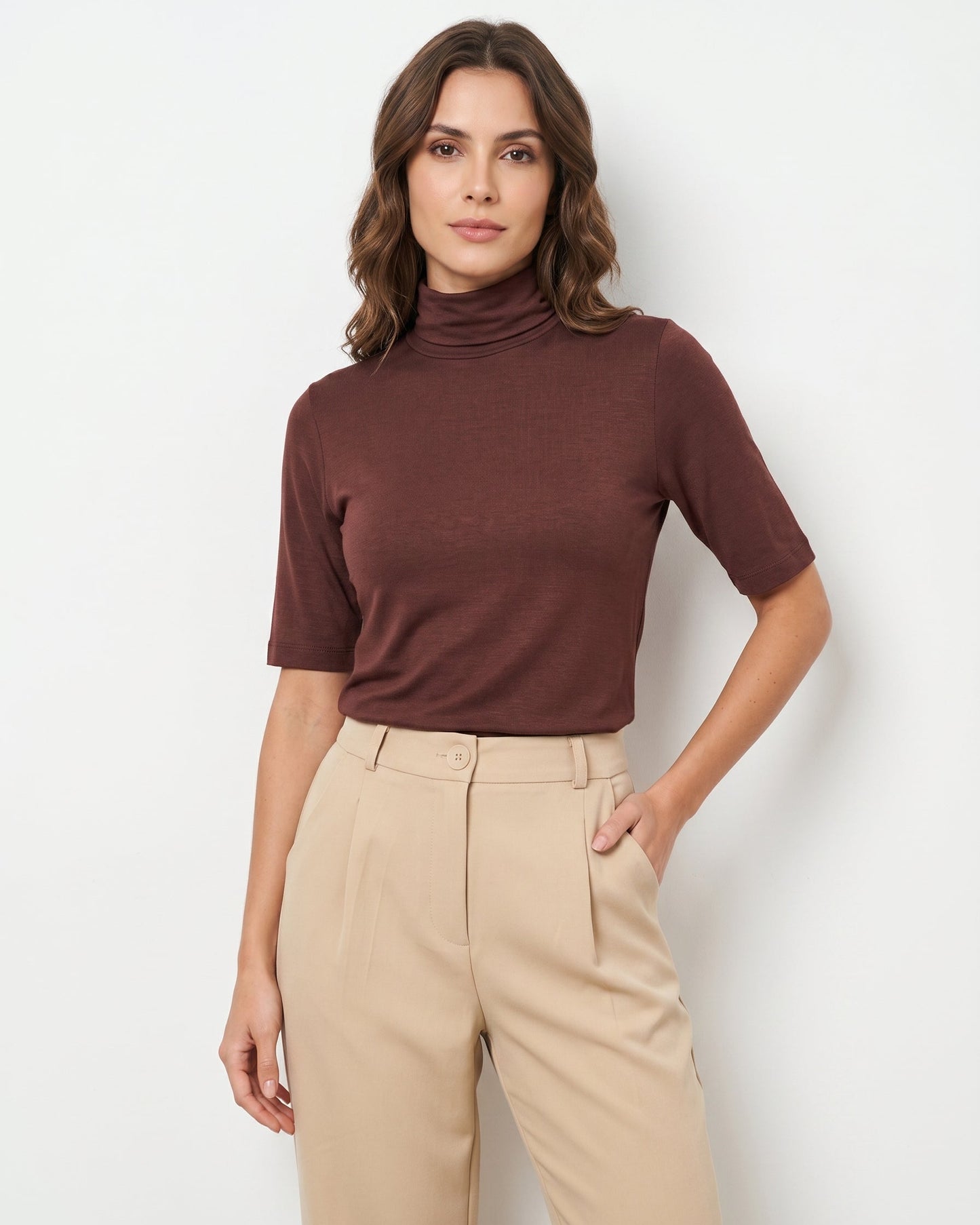 Blusa De Malha Gola Alta 92410