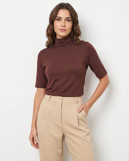 Blusa De Malha Gola Alta 92410