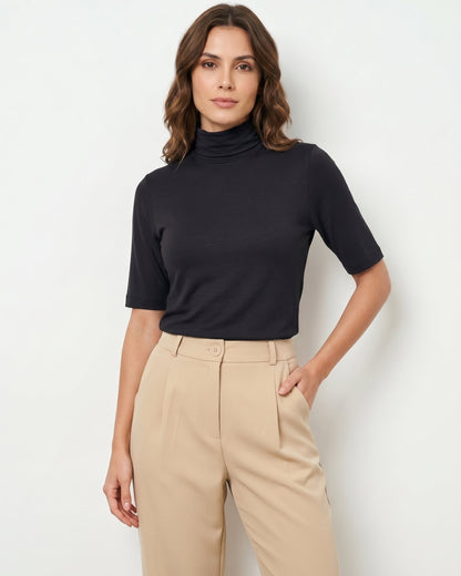Blusa De Malha Gola Alta 92410