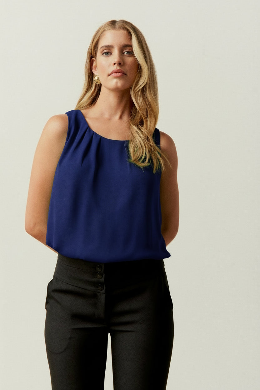 Regata Alça Larga Crepe Liso 60680