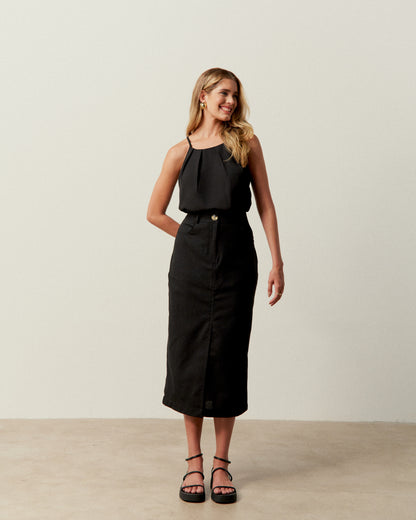 Regata Crepe Alça Fina Lisa 48821