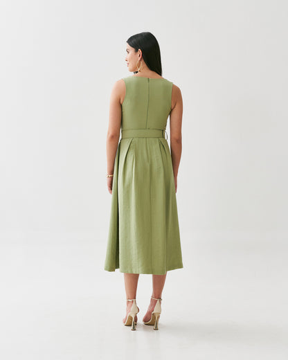 Vestido Midi Cinto 09094