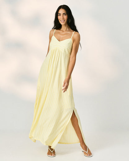Vestido Listrado Longo 92710