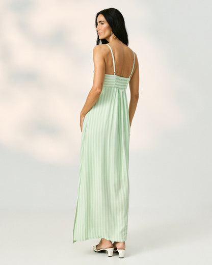 Vestido Listrado Longo 92710