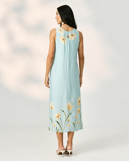 Vestido Midi Regatão Estampado 90508