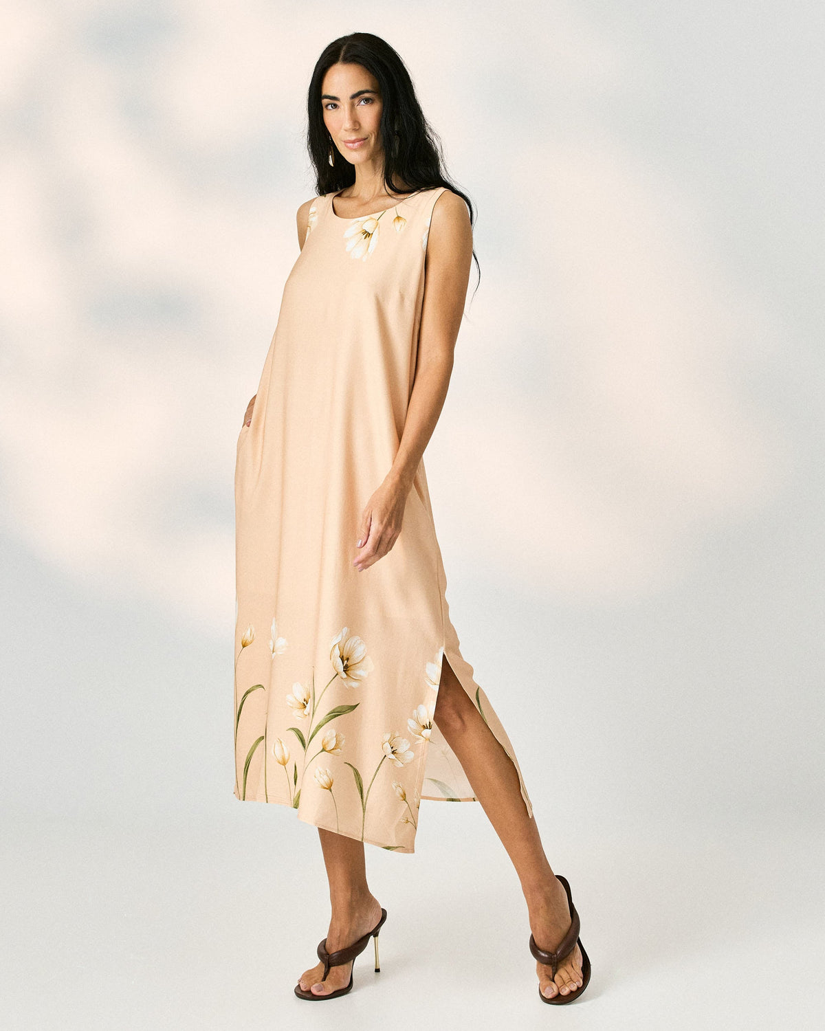 Vestido Midi Regatão Estampado 90508
