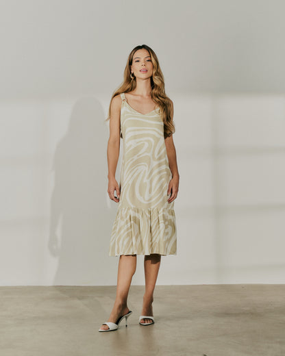 Vestido Curto Argola Na Alça Bege 90420