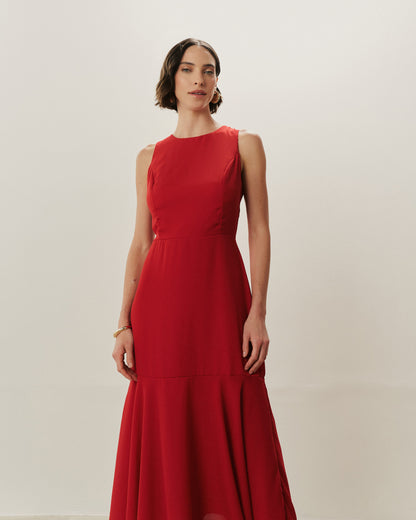 Vestido Midi Acinturado 09021