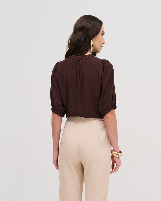 Blusa Lisa Manga Bufante 91491