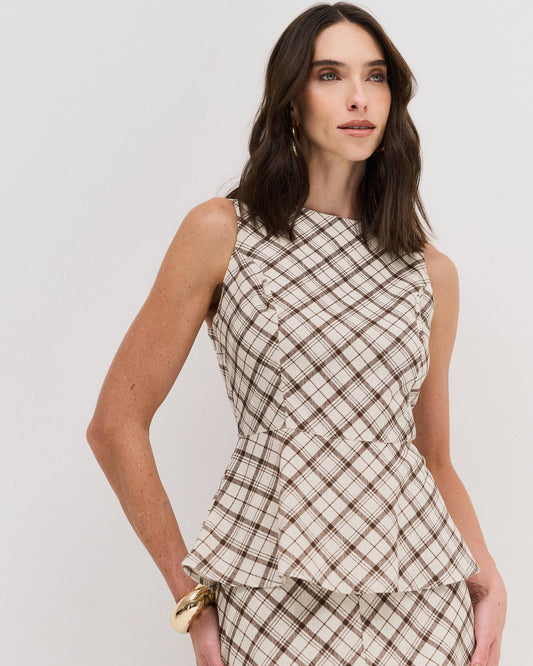 Regata Peplum Xadrez 92281